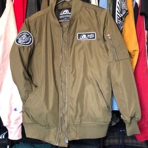 Sketchy tank green bomber jacket